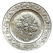 1983 Trimming Our Tree, Christmas Pewter Plate #7