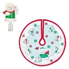 2022 Miniature Snow Buddies Tree Topper & Skirt Set, Miniature