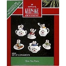 1991 Tiny Tea Party, Set of Six, Miniature