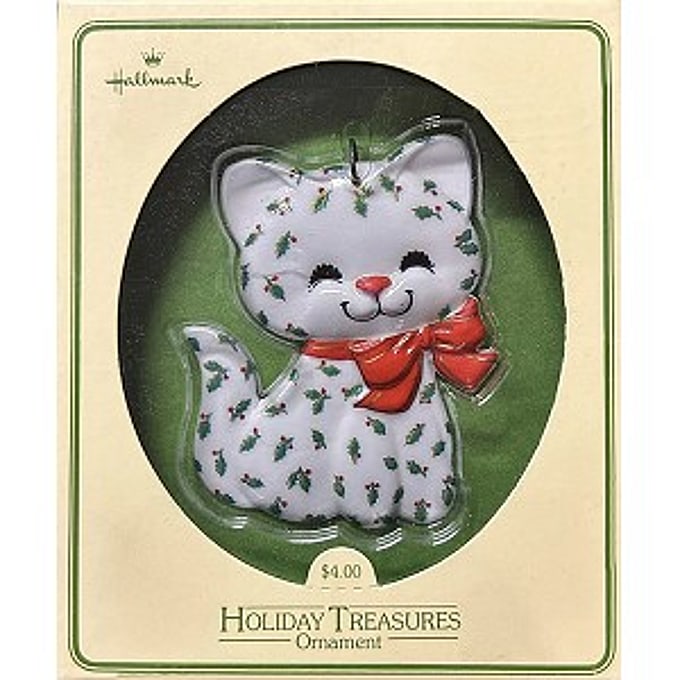 1980 Christmas Kitten Test Ornament, Rare