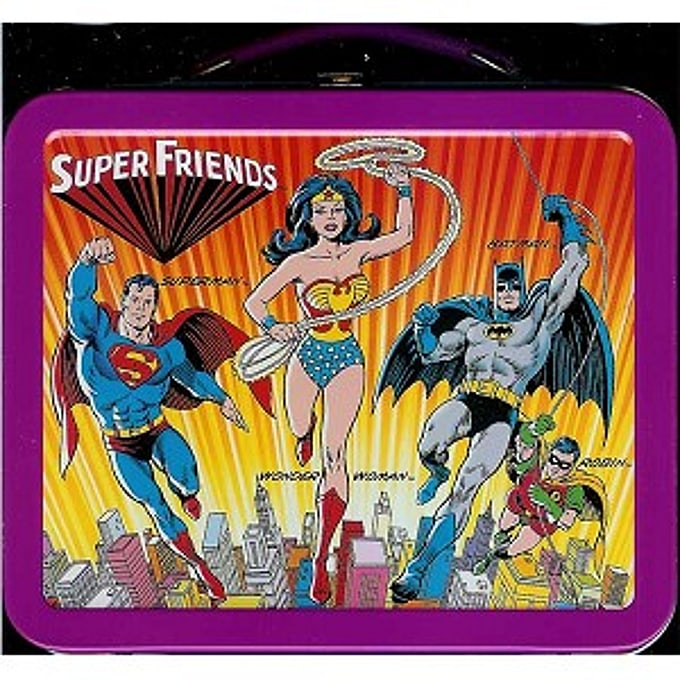 1999 1973 Super Friends Replica Lunchbox, School Days, DC Comics