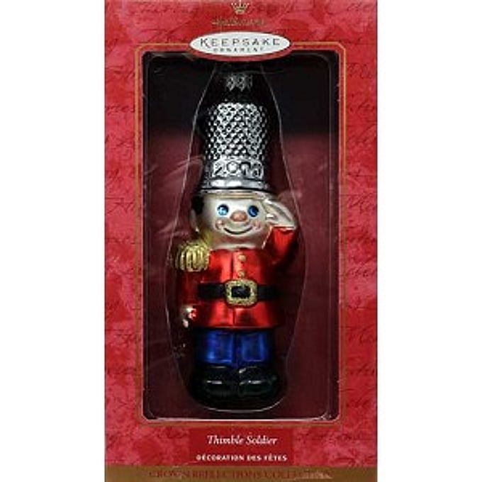 2000 Thimble Soldier, Blown Glass