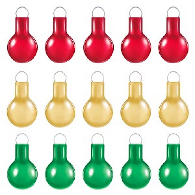 2023 Festive Red, Gold, and Green Miniature Ornament Set