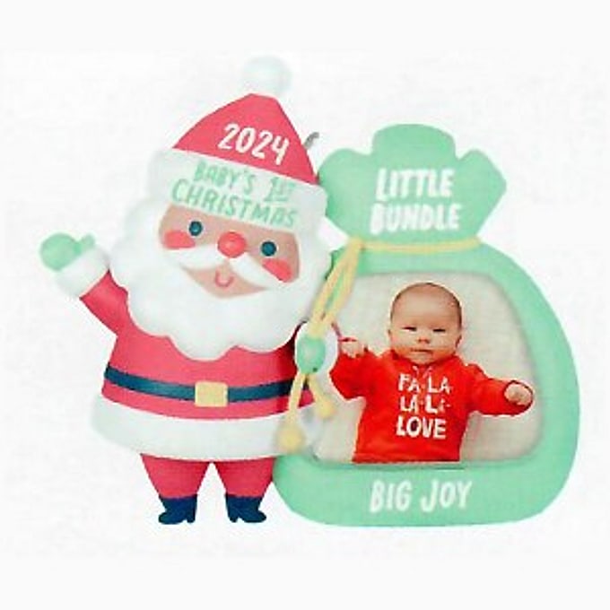 2024 Little Bundle. Big Joy - Baby's First Christmas Photo Holder