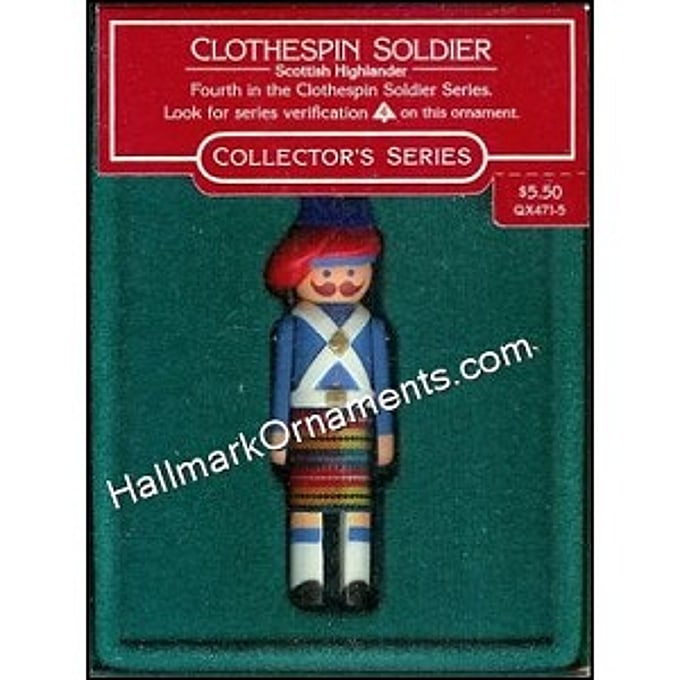1985 Clothespin Soldier #4, Scottish Highlander