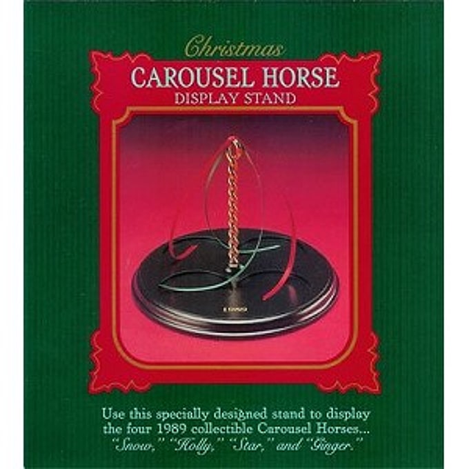 1989 Christmas Carousel Horse Collection Carousel Display Stand - DB