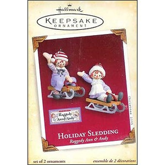 2005 Holiday Sledding, Raggedy Ann & Andy