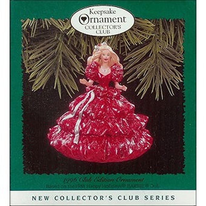 1996 Happy Holidays Barbie #1, Club Ornament