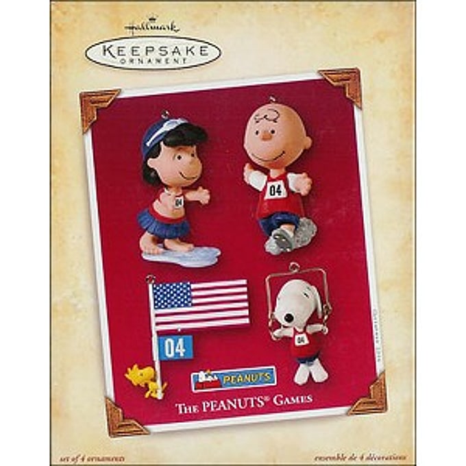 2004 Peanuts Games, Set of 4 Ornaments